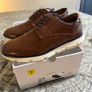 Sonoma Brown Wingtip Oxford with White Sole